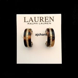 Lauren Ralph Lauren Tortoise Small Hoop Earrings